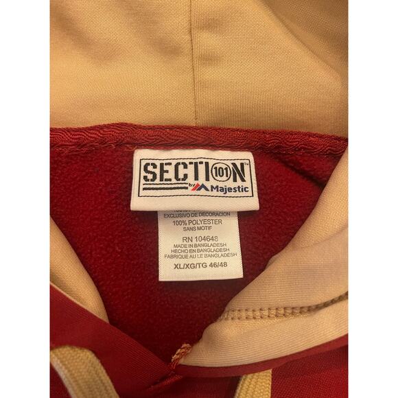 Florida State University Section 101 by Majestic Hoodie Size XL - Picture 3 of 3